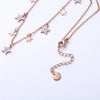 Stainless Steel Necklace For Woman Clear Crystal Small Star Pendant Rose Gold Choker Necklaces For Girls Jewelry Gifts