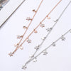 Stainless Steel Necklace For Woman Clear Crystal Small Star Pendant Rose Gold Choker Necklaces For Girls Jewelry Gifts