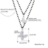 Stainless Steel Necklace For Women Crystal Butterfly Pendant Double-layer Black Beaded Chain Choker Necklace For Women Jewelry