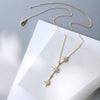 Stainless Steel Necklace for Women Star Necklace Simple Geometry Clavicle Chain Jewelry