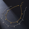 Stainless Steel Necklace for Women Star Necklace Gold Clavicle Chain Choker Jewelry Collares