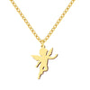 Stainless Steel Necklaces Cupid Eros Angel Pendant Collar Chain Necklace For Women Jewelry Friends Party Gifts One Piece