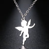 Stainless Steel Necklaces Cupid Eros Angel Pendant Collar Chain Necklace For Women Jewelry Friends Party Gifts One Piece