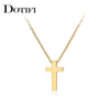 Stainless Steel Necklaces Cross Jesus Classic Small Style Men Chain Necklace For Women Jewelry Collar Pendant Friends