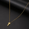 Stainless Steel Necklaces Cross Jesus Classic Small Style Men Chain Necklace For Women Jewelry Collar Pendant Friends