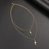 Stainless Steel Necklaces Pendant Multi-layer Style Lightning Chain Necklace For Women Jewelry Party Friend Gifts NEW