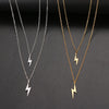 Stainless Steel Necklaces Pendant Multi-layer Style Lightning Chain Necklace For Women Jewelry Party Friend Gifts NEW