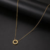 Stainless Steel Necklaces Hollow Circle Style Men Chain Necklace For Women Jewelry Collar Pendant Friends Gifts NEW