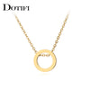 Stainless Steel Necklaces Hollow Circle Style Men Chain Necklace For Women Jewelry Collar Pendant Friends Gifts NEW