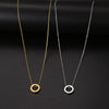 Stainless Steel Necklaces Hollow Circle Style Men Chain Necklace For Women Jewelry Collar Pendant Friends Gifts NEW