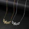 Stainless Steel Necklaces Minimalist Hollow Square Pendant Choker Chain Necklace For Women Jewelry Party Friends Gifts