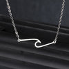 Stainless Steel Necklaces Minimalist Wave Pendant Chain Fine Choker Necklace For Women Jewelry Party Gifts One Piece