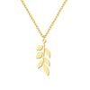 Stainless Steel Necklaces Simple Leaf Amulet Pendant Choker Chain Necklace For Women Jewelry Party Girls Friends Gifts
