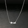 Stainless Steel Necklaces Simple Star Banner Pendant Choker Chain Necklace For Women Jewelry Friends Party Girls Gifts