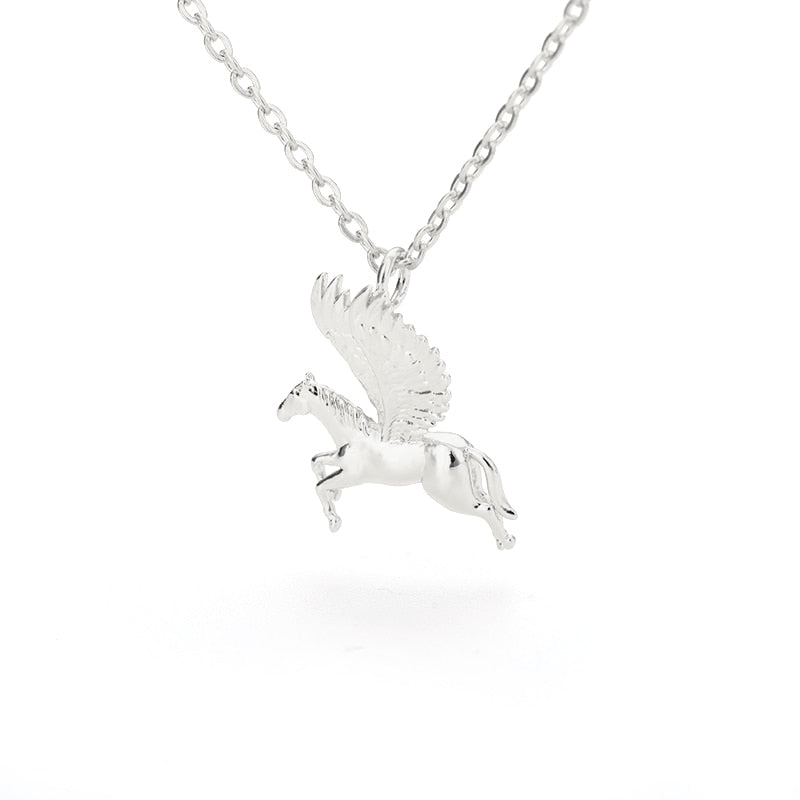 Stainless Steel Pegasus Necklace For Women Men Goth Gold Color Necklace Pendant 2023 Choker Boho Jewerly Christmas Gift