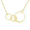 Stainless Steel Pendant Infinity three Circles Charm Necklace Love Buckle Clavicle Necklace For Lover Gift Vintage