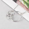 Stainless Steel Pendant Infinity three Circles Charm Necklace Love Buckle Clavicle Necklace For Lover Gift Vintage
