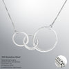 Stainless Steel Pendant Infinity three Circles Charm Necklace Love Buckle Clavicle Necklace For Lover Gift Vintage