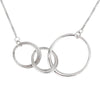 Stainless Steel Pendant Infinity three Circles Charm Necklace Love Buckle Clavicle Necklace For Lover Gift Vintage