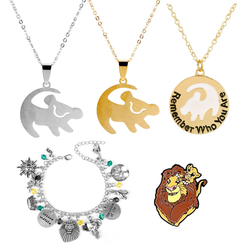 Stainless Steel Pendant Lion Necklace Jewelry Cosplay Trinket for Women Kids Choker Necklaces Birthday Gifts