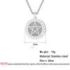 Stainless Steel Pentagram Star Pendant Necklace Women Men Wiccan Elder Futhark Rune Slavic Jewelry Amulet Necklace Gift