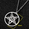 Stainless Steel Pentagram Steampunk Satan Fork Necklaces Hidden Devil Chokers  Jewelry for Women Men Vintage Hero Symbol