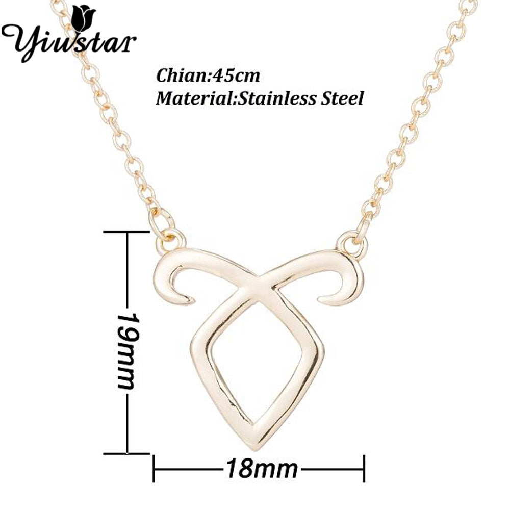Stainless Steel Pentagram Steampunk Satan Fork Necklaces Hidden Devil Chokers  Jewelry for Women Men Vintage Hero Symbol