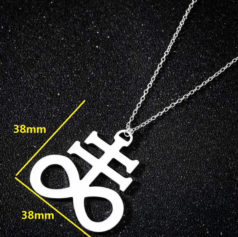 Stainless Steel Pentagram Steampunk Satan Fork Necklaces Hidden Devil Chokers  Jewelry for Women Men Vintage Hero Symbol