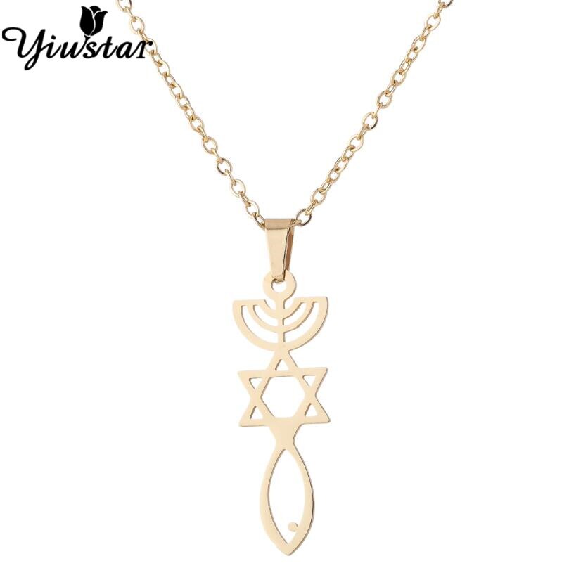 Stainless Steel Pentagram Steampunk Satan Fork Necklaces Hidden Devil Chokers  Jewelry for Women Men Vintage Hero Symbol