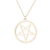 Stainless Steel Pentagram Steampunk Satan Fork Necklaces Hidden Devil Chokers  Jewelry for Women Men Vintage Hero Symbol
