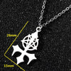 Stainless Steel Pentagram Steampunk Satan Fork Necklaces Hidden Devil Chokers  Jewelry for Women Men Vintage Hero Symbol