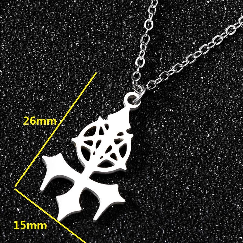 Stainless Steel Pentagram Steampunk Satan Fork Necklaces Hidden Devil Chokers  Jewelry for Women Men Vintage Hero Symbol