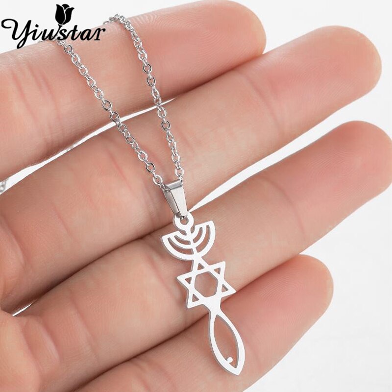 Stainless Steel Pentagram Steampunk Satan Fork Necklaces Hidden Devil Chokers  Jewelry for Women Men Vintage Hero Symbol