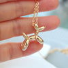 Stainless Steel Poodle Balloon Dog Animal 3D Charm Necklace Balloon Puppy Dog Pendant Necklace for Women Girls Teens Girlfriends