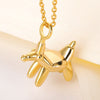 Stainless Steel Poodle Balloon Dog Animal 3D Charm Necklace Balloon Puppy Dog Pendant Necklace for Women Girls Teens Girlfriends