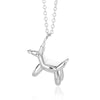 Stainless Steel Poodle Balloon Dog Animal 3D Charm Necklace Balloon Puppy Dog Pendant Necklace for Women Girls Teens Girlfriends