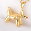 Stainless Steel Poodle Balloon Dog Animal 3D Charm Necklace Balloon Puppy Dog Pendant Necklace for Women Girls Teens Girlfriends