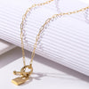 Stainless Steel Punk Chain Gold Lock Necklace For Women Men Padlock Pendant Necklace Statement Gothic Jewelry 2022 New