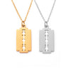 Stainless Steel Razor Blades Pendant Necklaces Boys And Girls Sweater Necklaces Creative Personality Blade Necklace Jewelry