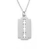 Stainless Steel Razor Blades Pendant Necklaces Boys And Girls Sweater Necklaces Creative Personality Blade Necklace Jewelry