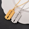 Stainless Steel Razor Blades Pendant Necklaces Boys And Girls Sweater Necklaces Creative Personality Blade Necklace Jewelry
