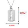 Stainless Steel Razor Blades Pendant Necklaces Boys And Girls Sweater Necklaces Creative Personality Blade Necklace Jewelry