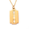 Stainless Steel Razor Blades Pendant Necklaces Boys And Girls Sweater Necklaces Creative Personality Blade Necklace Jewelry