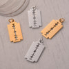 Stainless Steel Razor Blades Pendant Necklaces Boys And Girls Sweater Necklaces Creative Personality Blade Necklace Jewelry