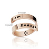 Stainless Steel Ring Jewelry Inspirational Motivational Rings for  Friend I am Enough Adjustable Twist Rings Gift