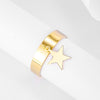 Stainless Steel Rings for Women Female Gold Silvery Star Charm Adjustable Wedding Rings 2022 Trend Jewelry Gifts