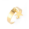 Stainless Steel Rings for Women Female Gold Silvery Star Charm Adjustable Wedding Rings 2022 Trend Jewelry Gifts