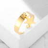 Stainless Steel Rings for Women Female Gold Silvery Star Charm Adjustable Wedding Rings 2022 Trend Jewelry Gifts