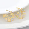 Stainless Steel Round Hoop Earrings for Women Circle Stud Earring Brincos Loop Earrings Jewelry BFF aretes de mujer