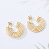 Stainless Steel Round Hoop Earrings for Women Circle Stud Earring Brincos Loop Earrings Jewelry BFF aretes de mujer